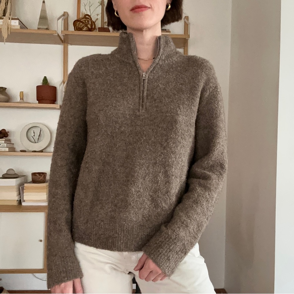 Jenni Kayne Merino Wool Quarter Zip XS